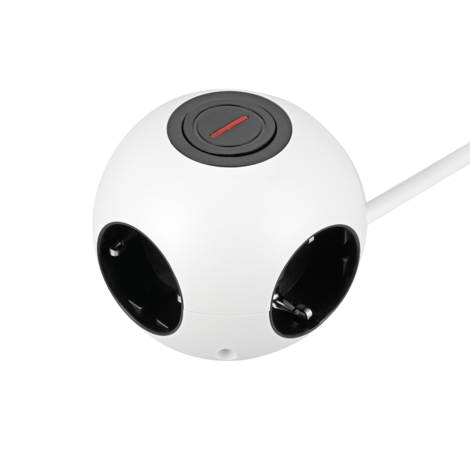 Kugelsteckdose PowerGlobe 4-fach mit Schalter
