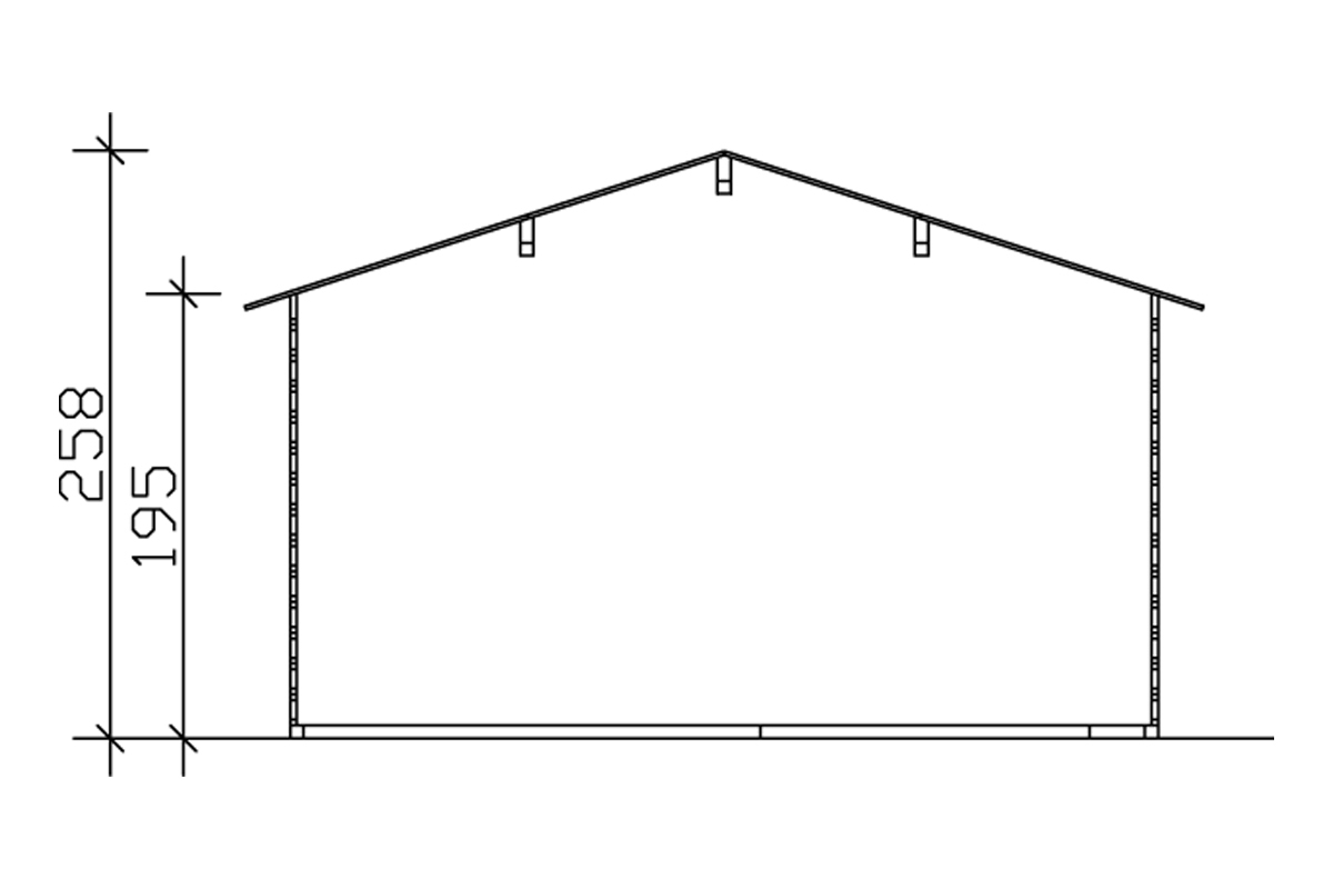 Gartenhaus Alicante mit Abstellraum natur