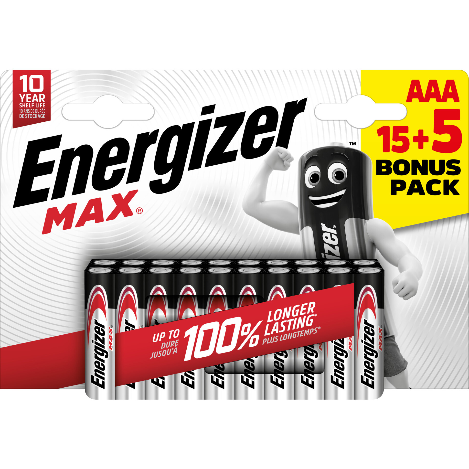 Energizer Alkaline Max AAA-Batterien 20 Stück