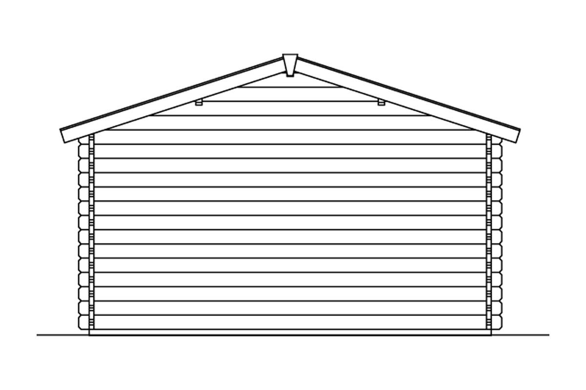 Gartenhaus Stavanger 1, mit Vordach 80cm natur