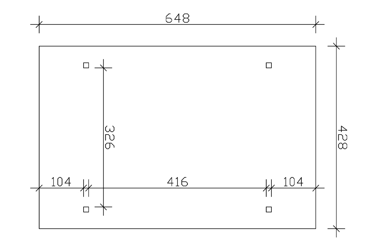 Carport Odenwald gerade Kopfbänder