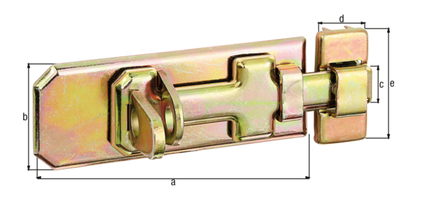 Sicherheits-Schlossriegel m.flachem Griff m.Schlaufe