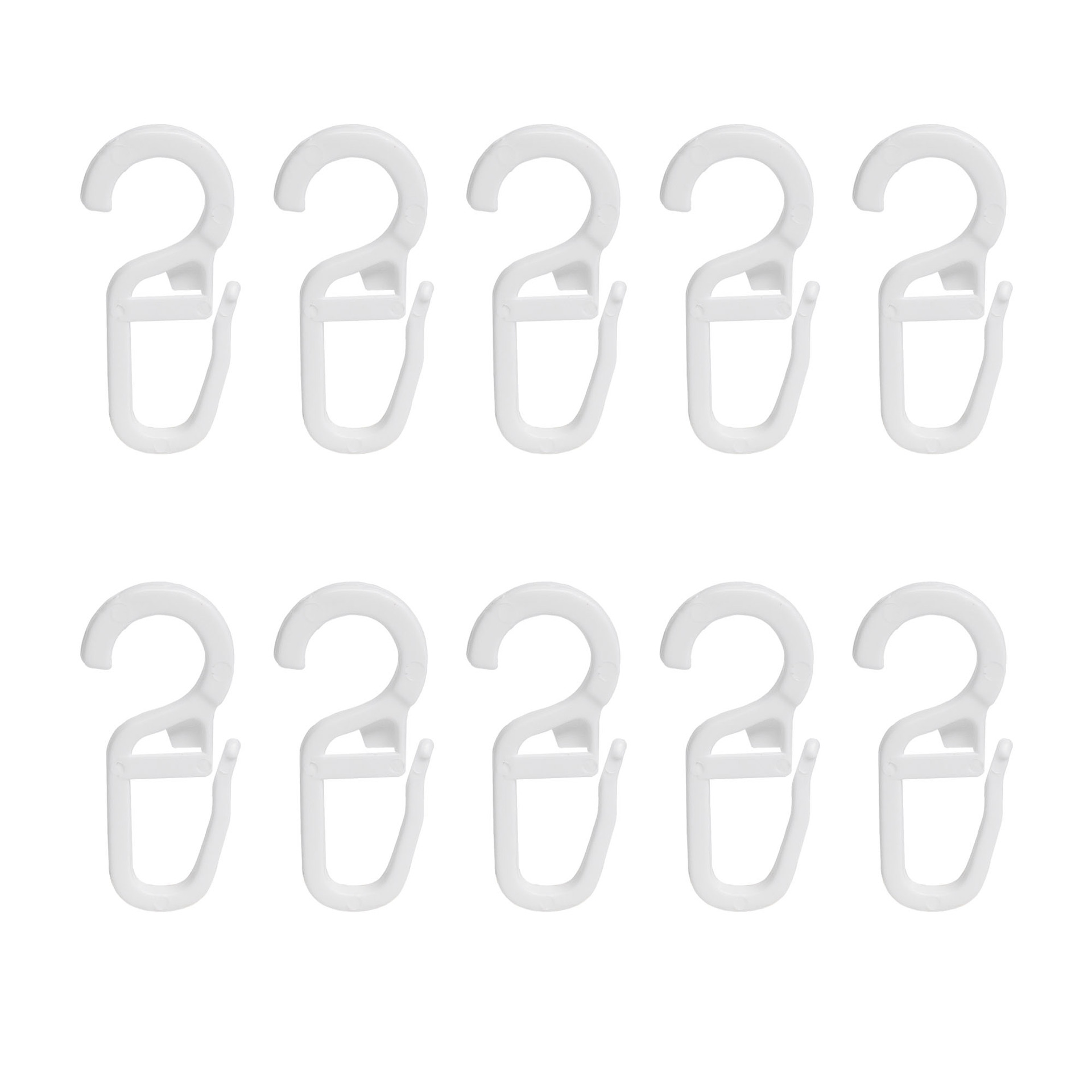 Faltenlegehaken Öse 10mm für Gardinenstangen Ø28mm, 10 Stück