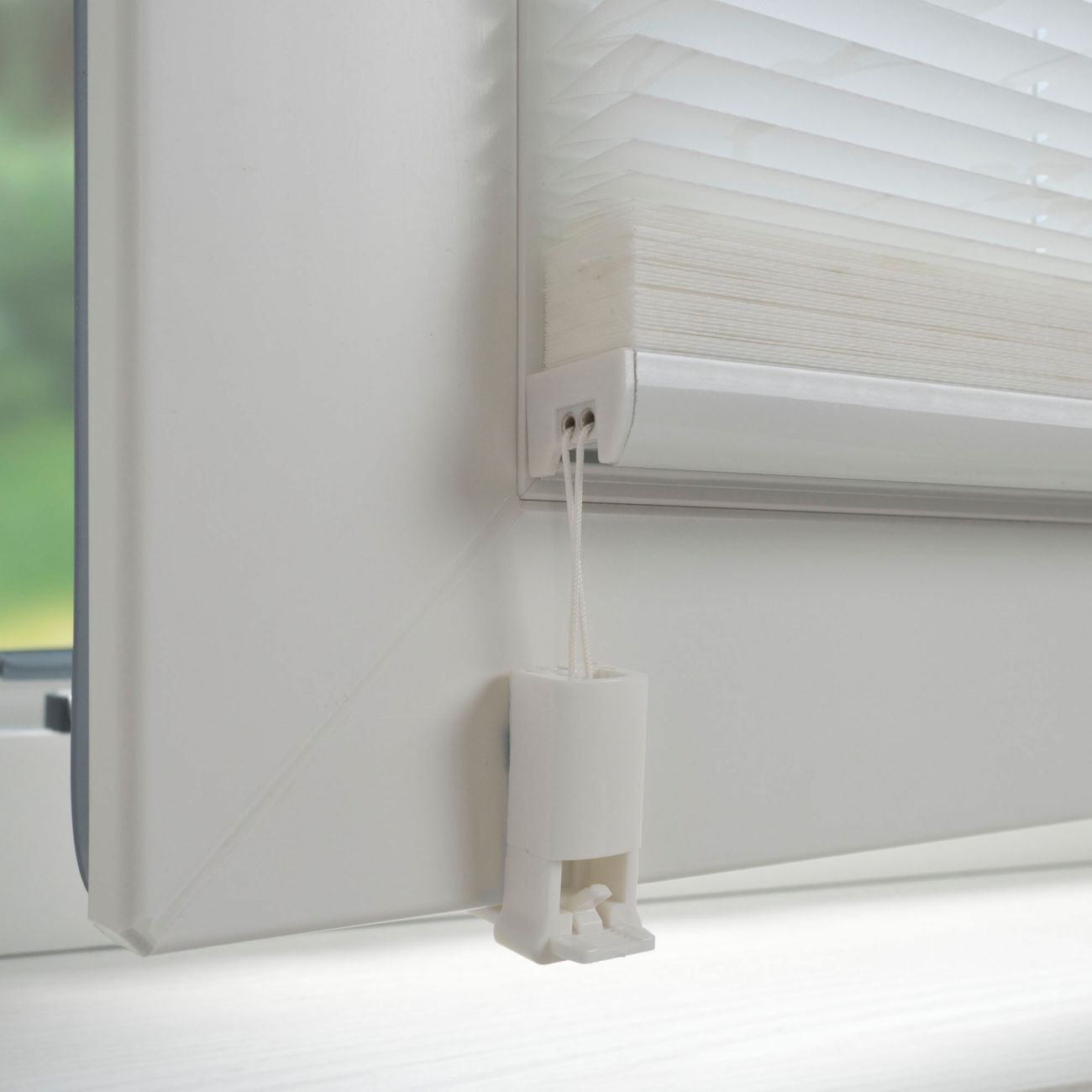 Klemmfix Plissee Ranke weiß, verspannt