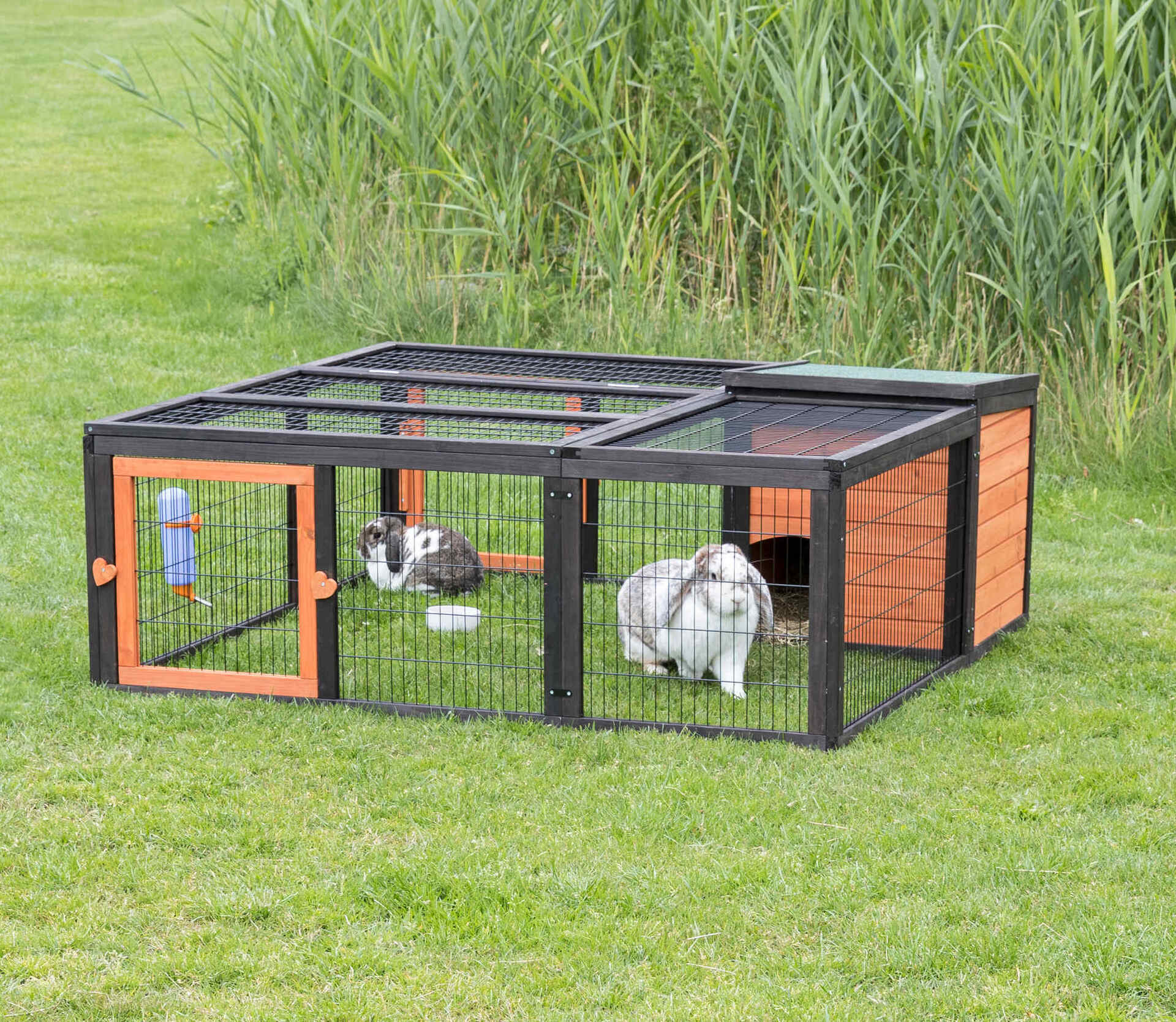 Freilaufgehege mit Abdeckung bei leitermann.de günstig kaufen Freilaufgehege mit Abdeckung