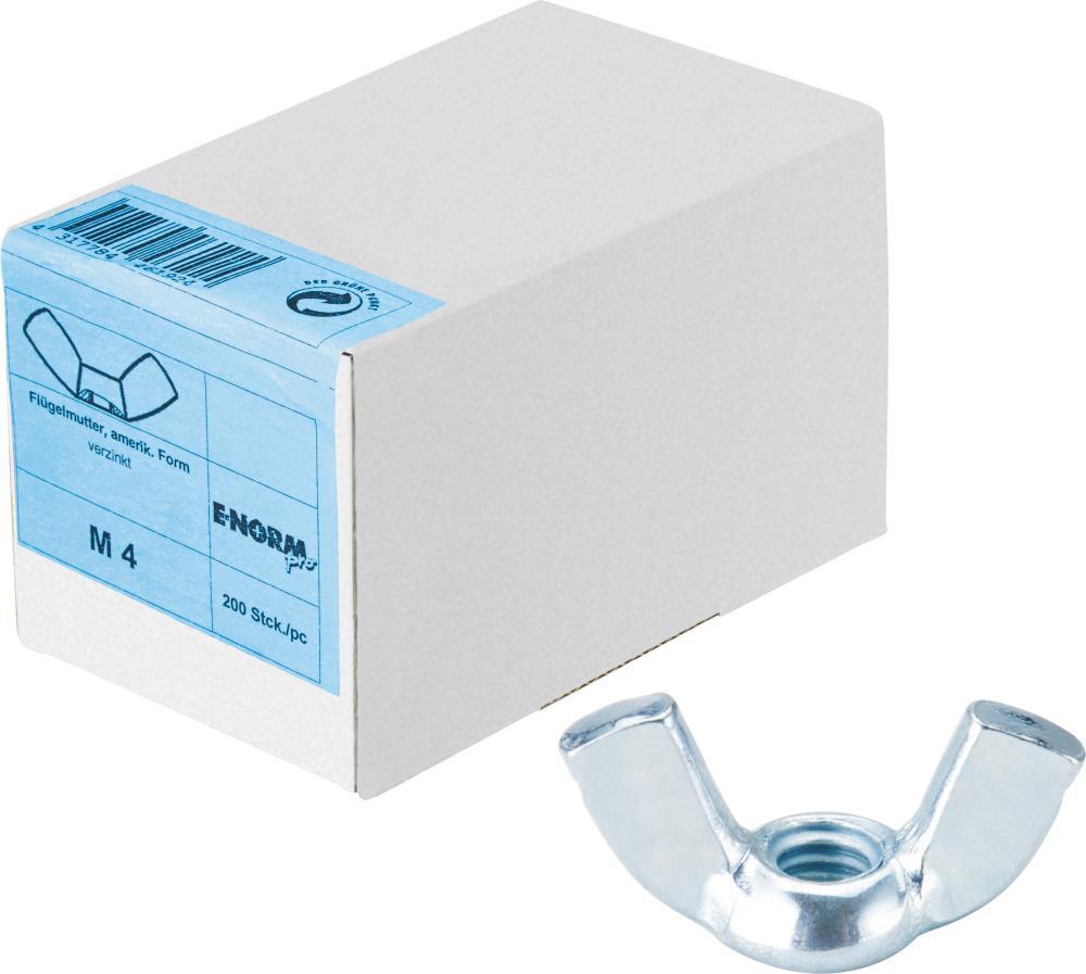 Flügelmutter amerikanische Form M 5 verzinkt E-NORMpro 200 Stück