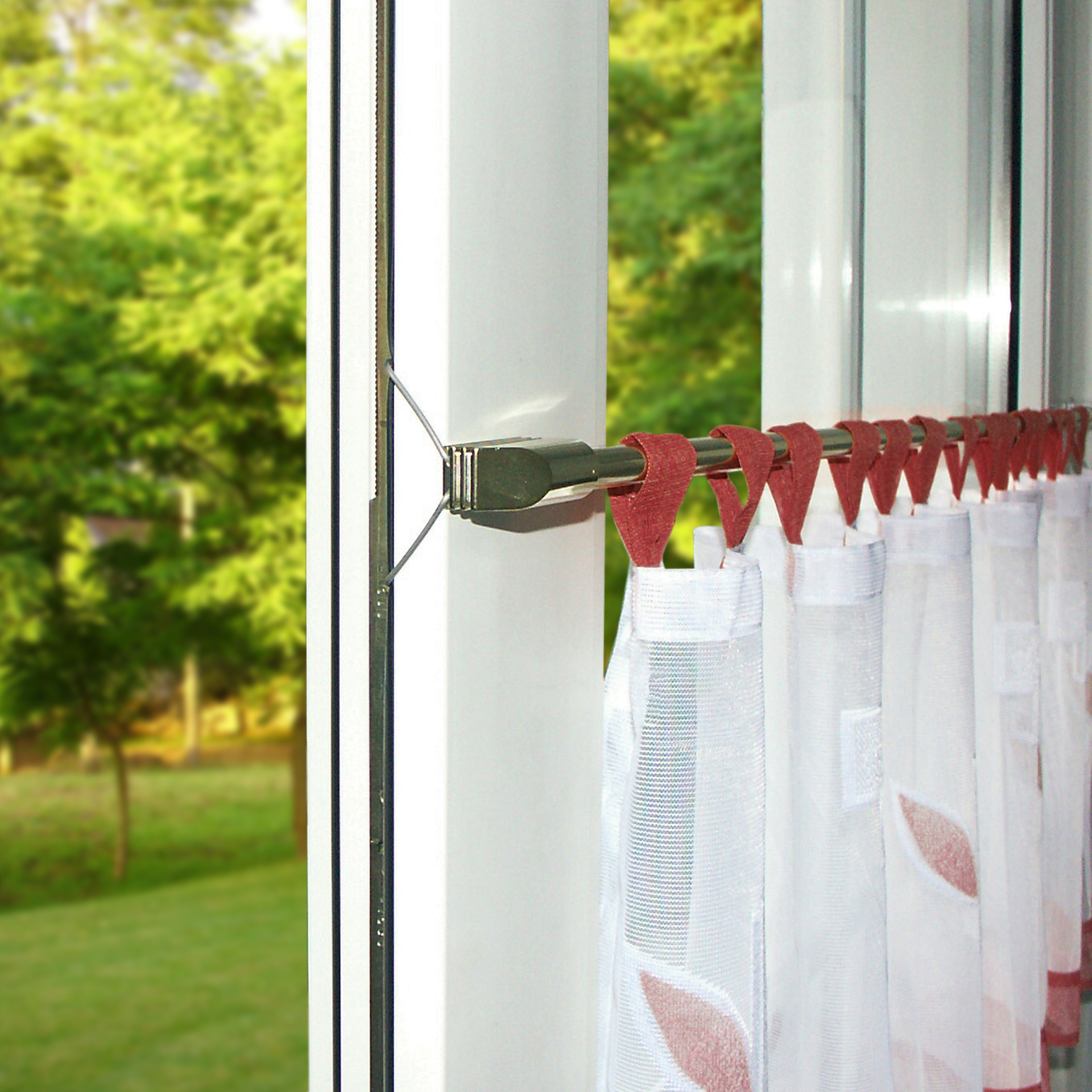 Scheibenstange mit Klemmträger 12mm Cafehausstange