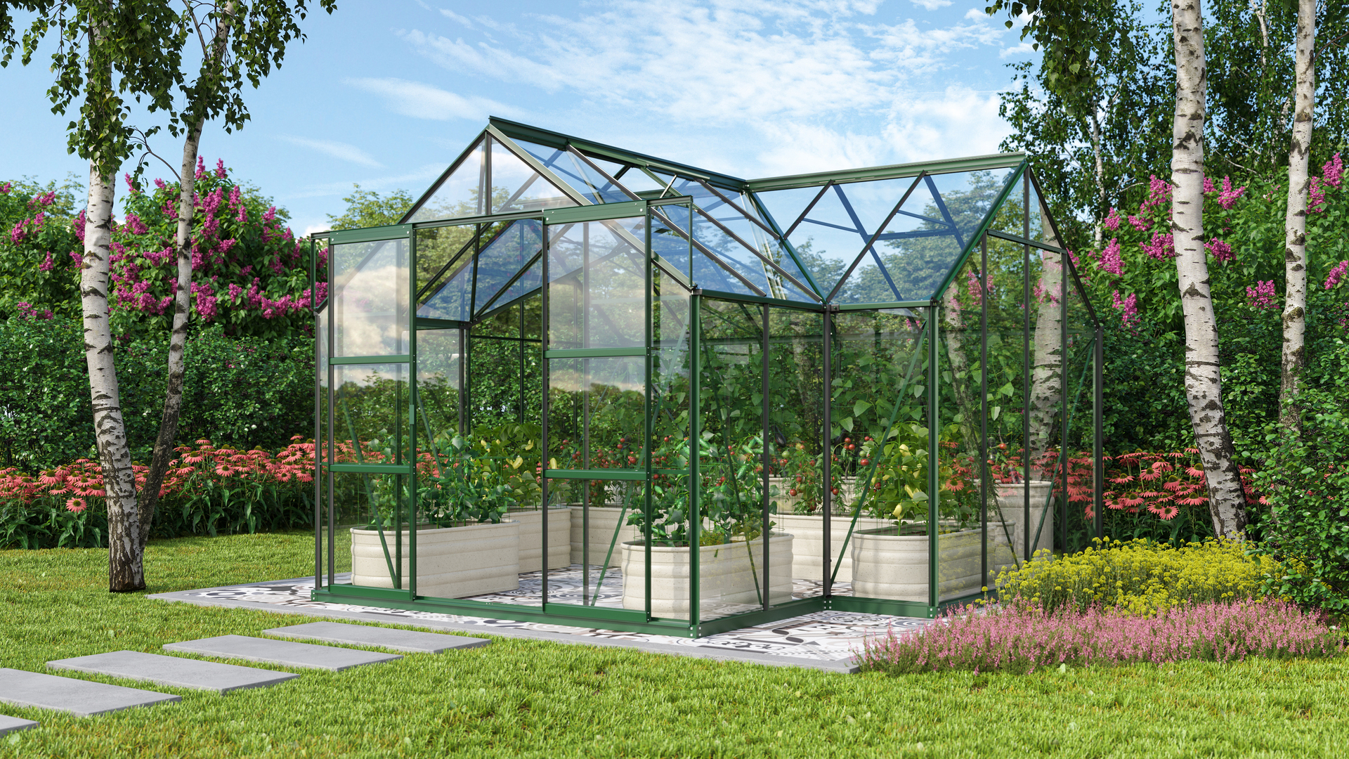 Gewächshaus Sirona ESG 3mm bei leitermann.de günstig kaufen Gewächshaus Sirona ESG 3mm