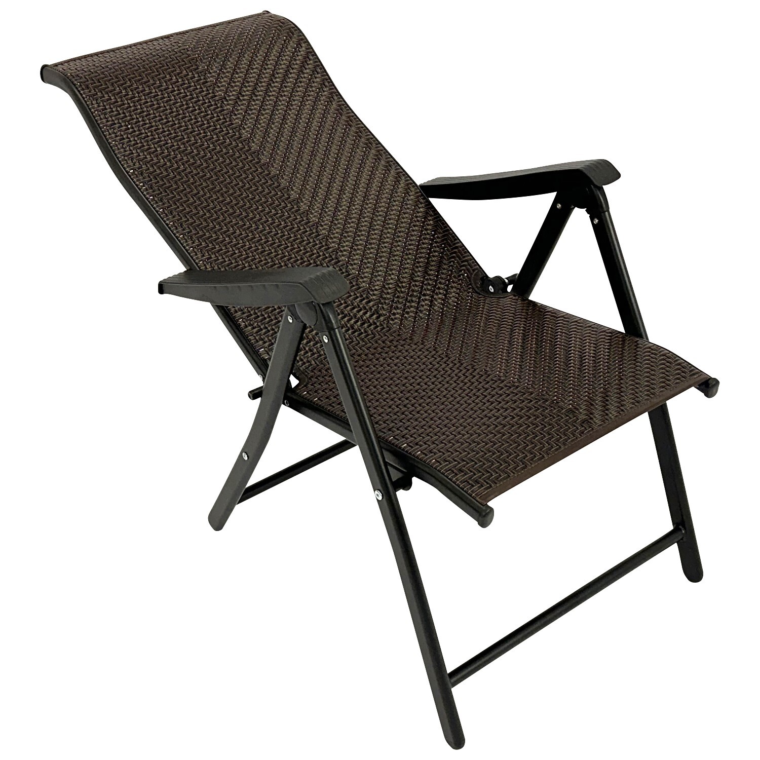 Klappsessel Hochlehner, Stahl/Polyrattan, braun bei leitermann.de günstig kaufen Klappsessel Hochlehner, Stahl/Polyrattan, braun