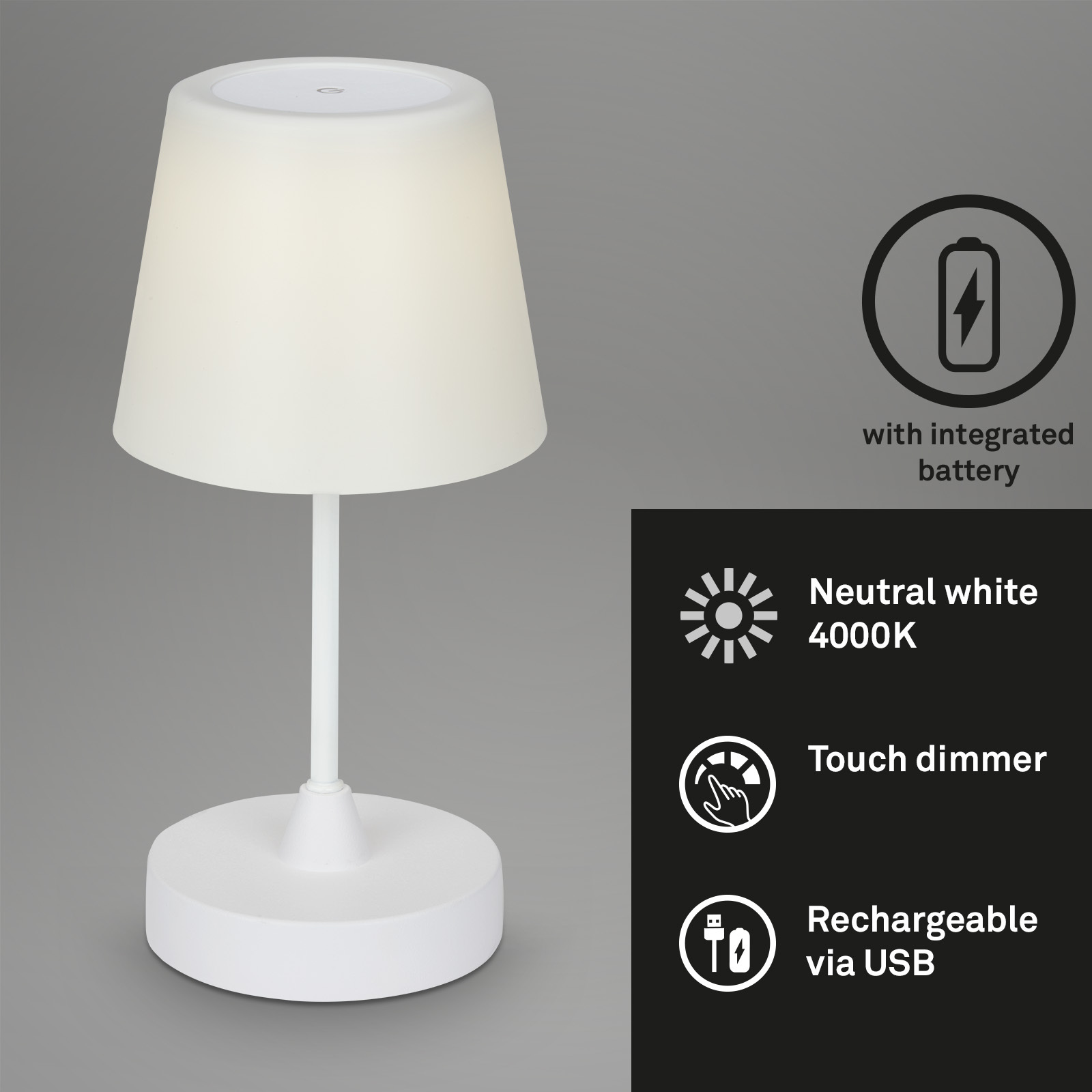 Plug&Play LED Tischleuchte Outdoor