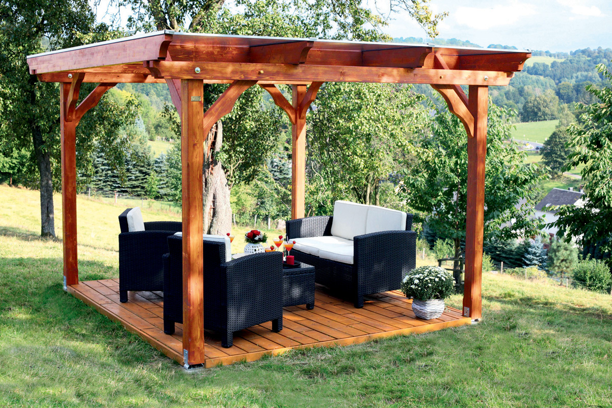 4-Eck Pavillon Marseille bei leitermann.de günstig kaufen 4-Eck Pavillon Marseille