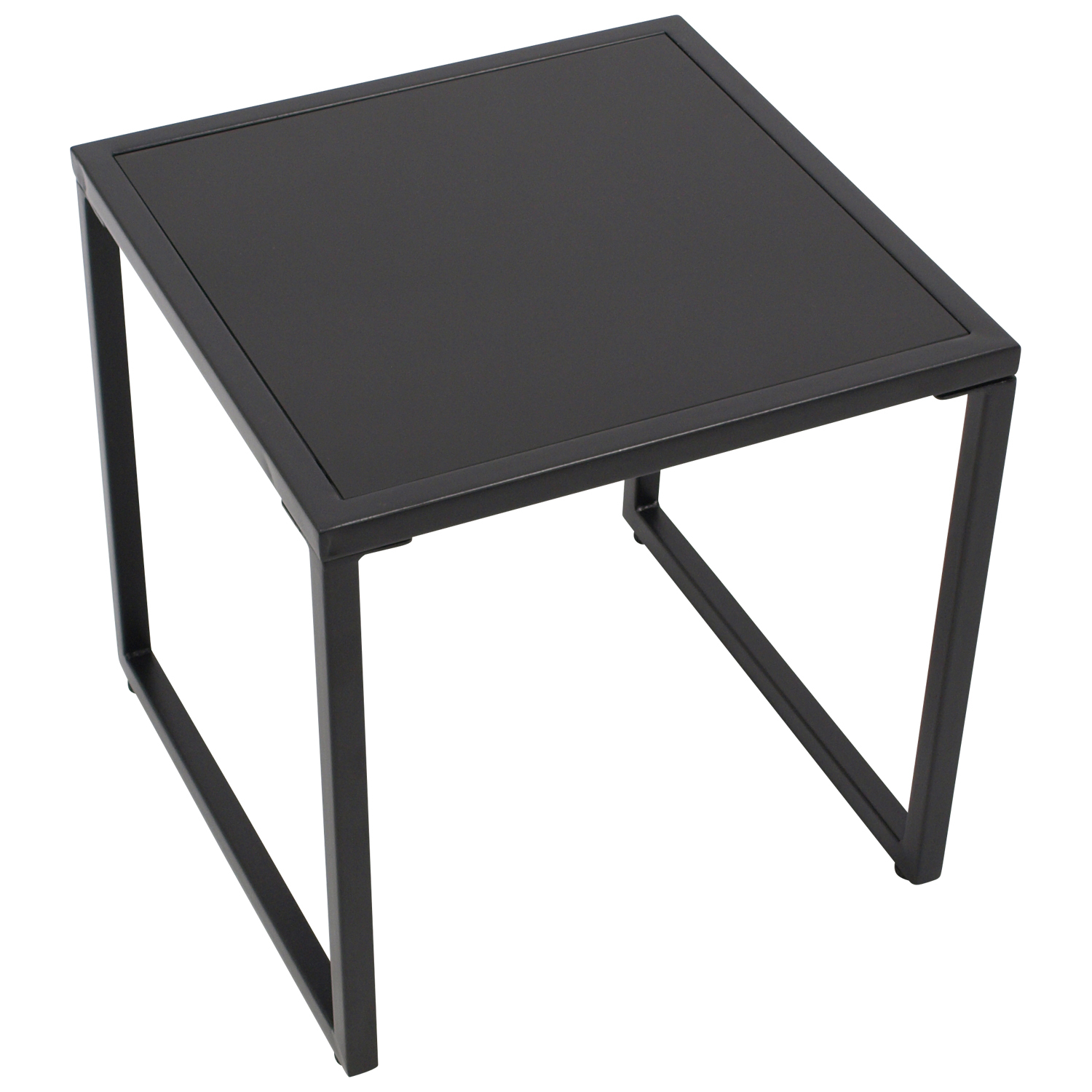 Gartenliegen-Set mit Tisch, Stahl, Textilgewebe