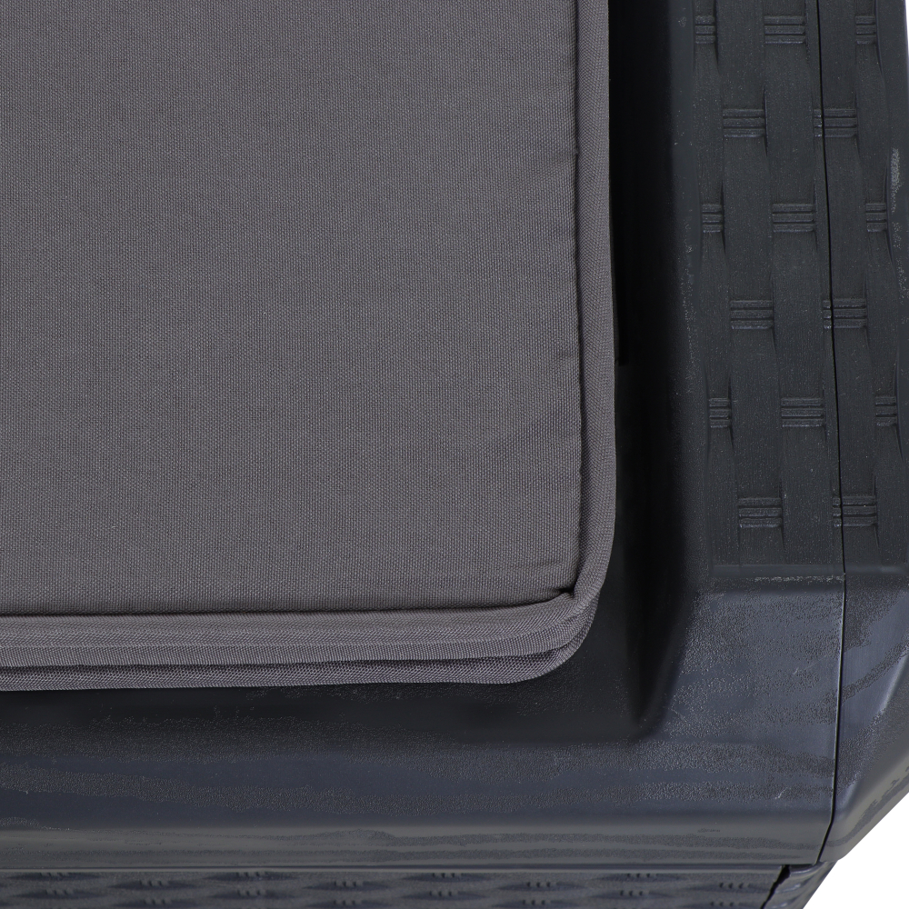 Kissenbox Portofino, Rattan, anthrazit