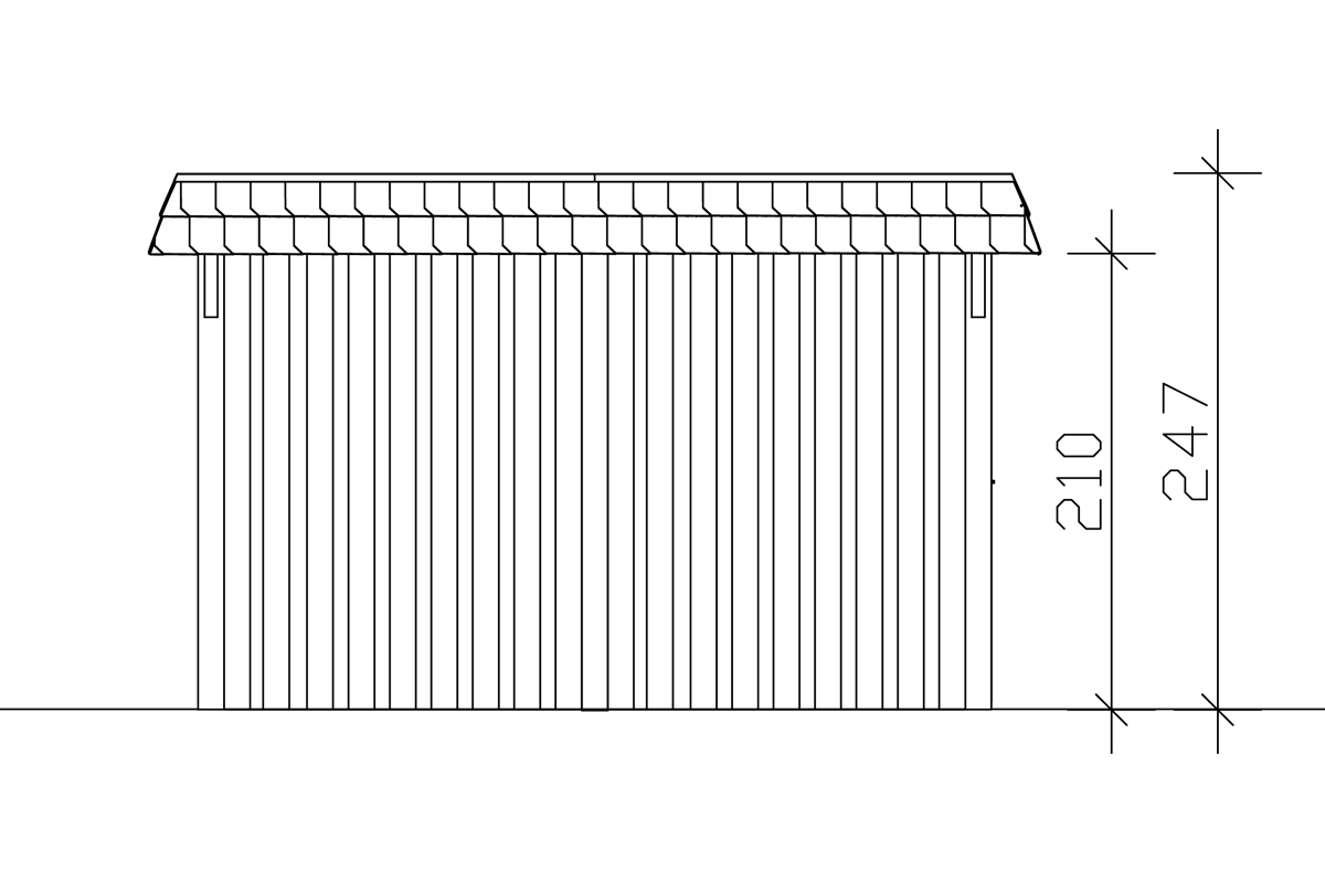 schwarze Leitermann Größe: Aluminium-Platten weiß Dach: Abstellraum - Ausführung: Blende Carport | Skan Wendland Holz LEITERMANN | mit - | | Farbe: 409x870cm