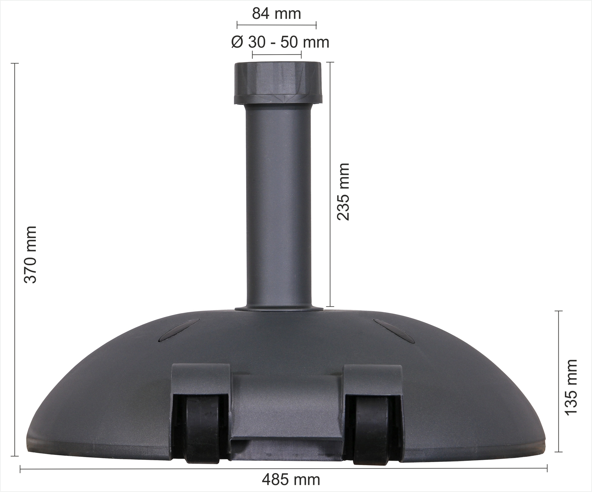 Betonständer ca. 40kg, halbrund, anthrazit bei leitermann.de günstig kaufen Betonständer ca. 40kg, halbrund, anthrazit