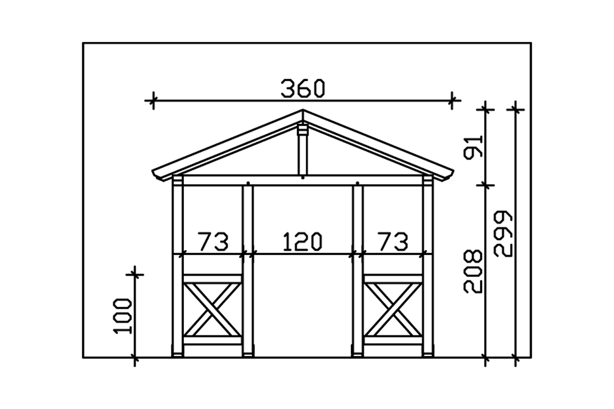 Vordach Stralsund 7 Satteldach