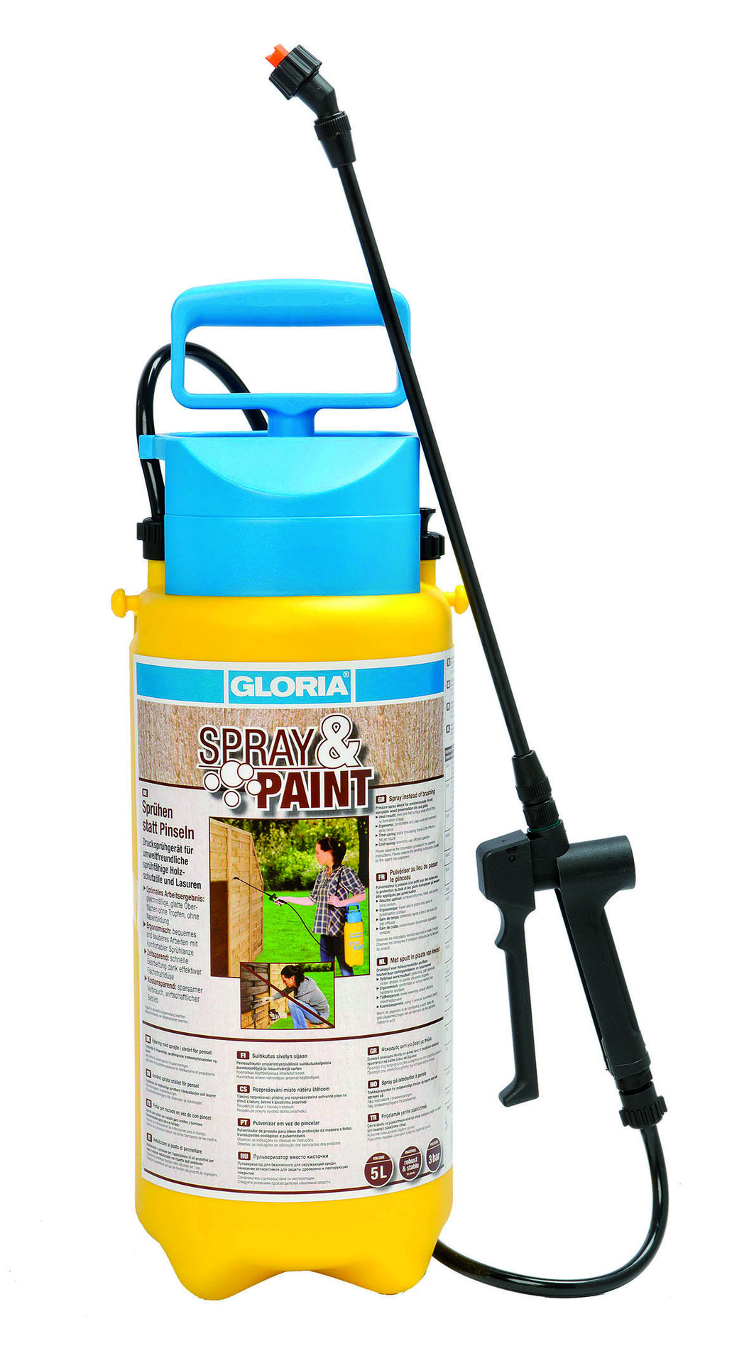 Farbsprüher Spray&Paint 5 L  für Lasuren/Lacke/Öle auf Wasserbasis