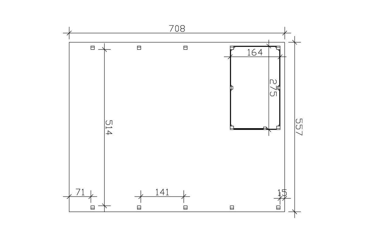 Carport Friesland Set m. Abstellraum bei leitermann.de günstig kaufen Carport Friesland Set m. Abstellraum