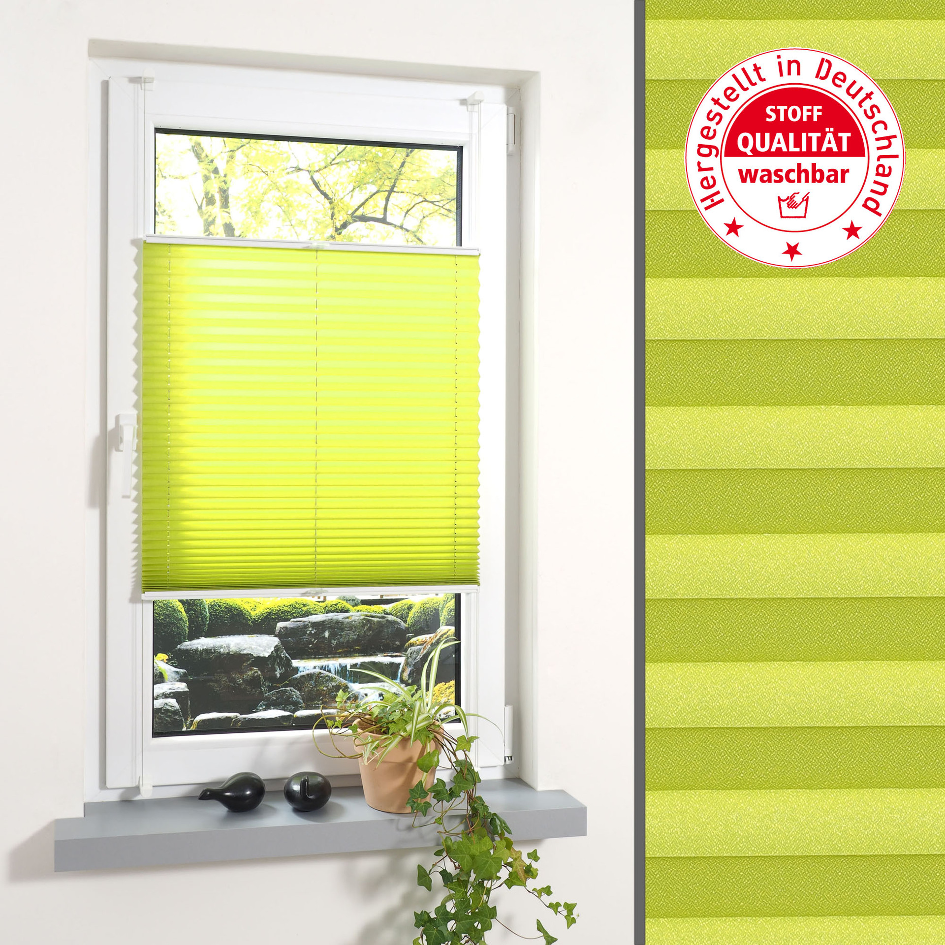 Klemmfix-Plissee verspannt inkl. 4 Klemmträger bei leitermann.de günstig kaufen Klemmfix-Plissee verspannt inkl. 4 Klemmträger