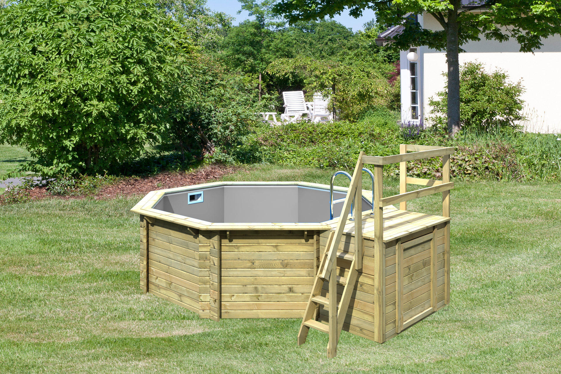 Karibu Holz-Pool Modell 1
