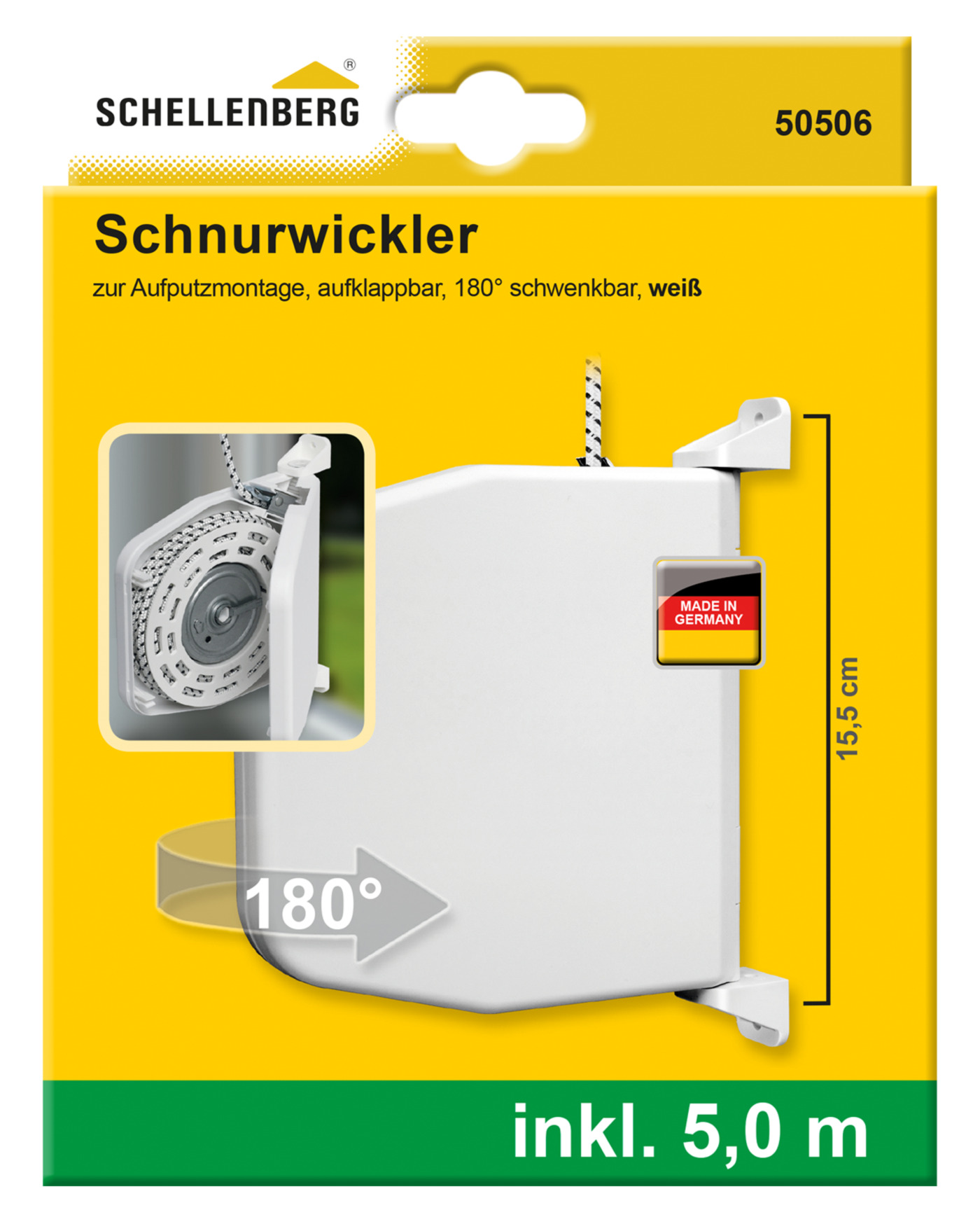 Rolladen-Schnurwickler mit Schnur, 5 m, weiß bei leitermann.de günstig kaufen Rolladen-Schnurwickler mit Schnur, 5 m, weiß