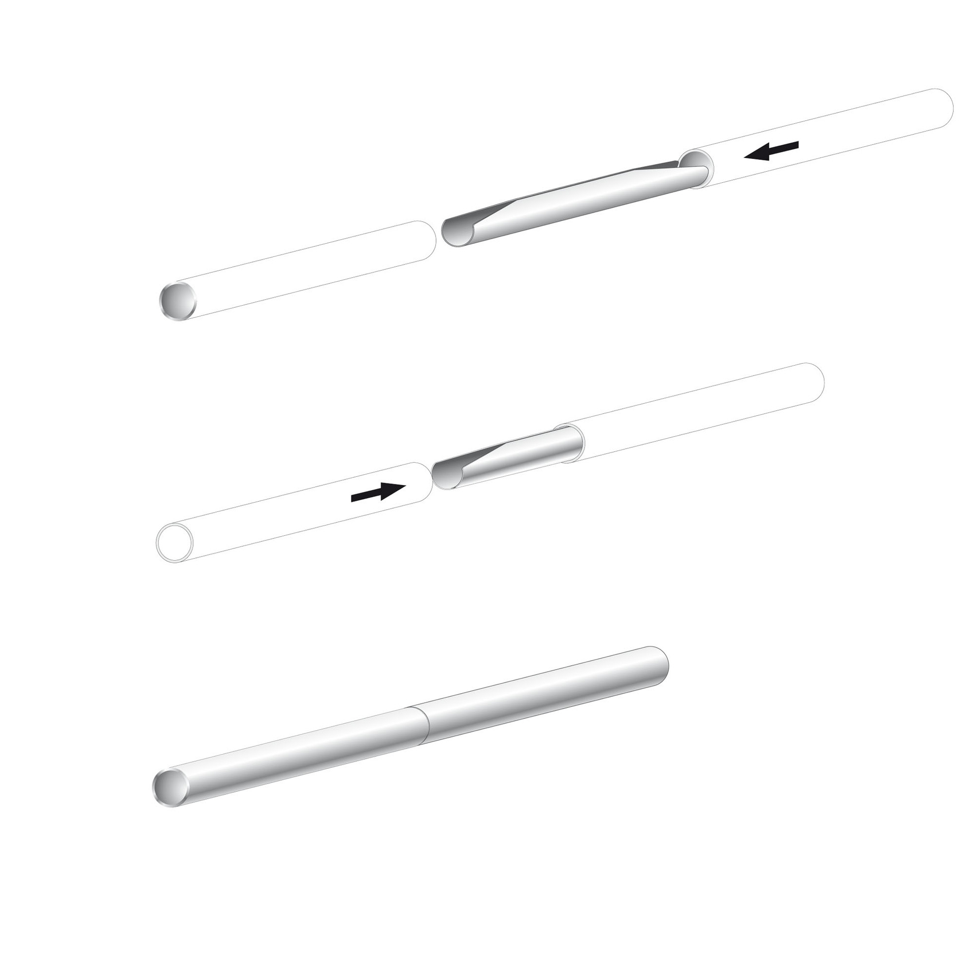 Rohrverbinder für Gardinenstangen ø 20 mm bei leitermann.de günstig kaufen Rohrverbinder für Gardinenstangen ø 20 mm