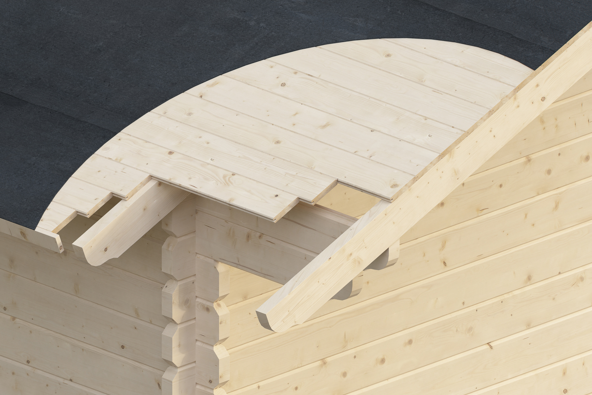 Gartenhaus Davos 1, 380 x 300 cm, natur