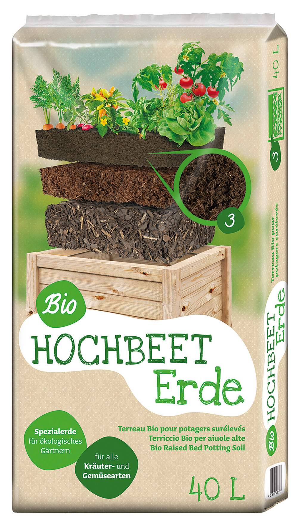 Floragard Vertriebs GmbH Bio-Hochbeeterde 40L