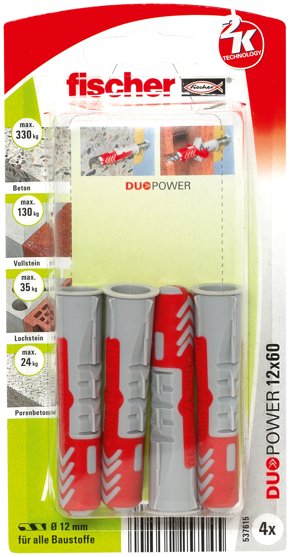Duopower Dübel 12x60 K bei leitermann.de günstig kaufen Duopower Dübel 12x60 K