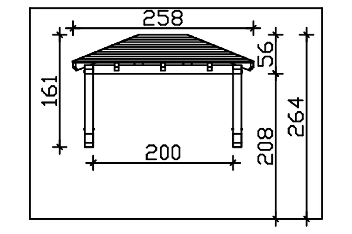 Vordach Wismar 1 Walmdach bei leitermann.de günstig kaufen Vordach Wismar 1 Walmdach