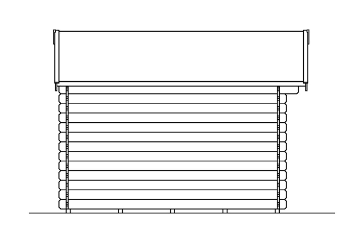 Gartenhaus Palma , mit Vordach natur