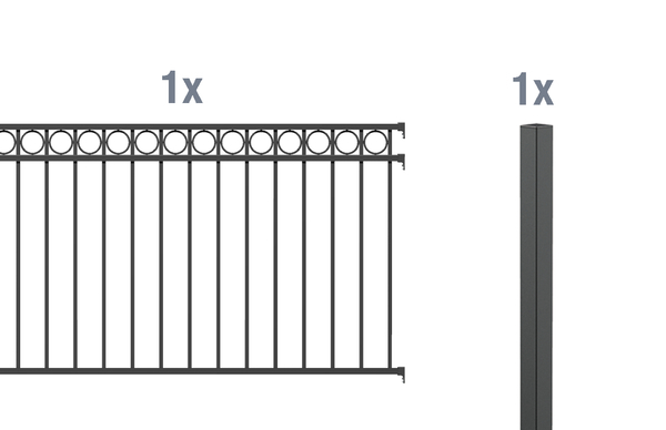 Anbauset Zierzaun Circle 2m bei leitermann.de günstig kaufen Anbauset Zierzaun Circle 2m