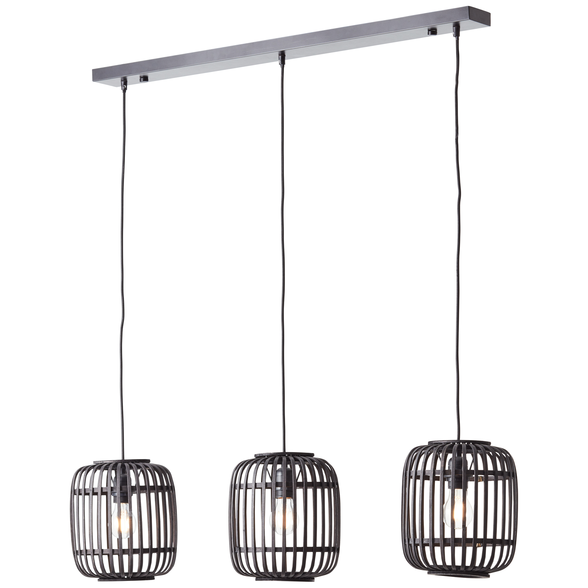 Woodrow Dekorative Pendelleuchte holz dunkel/schwarz