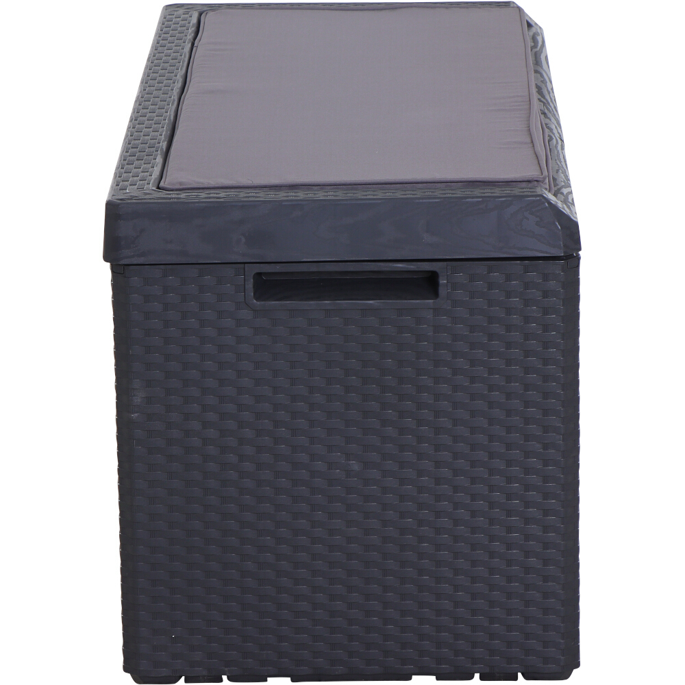 Kissenbox Portofino, Rattan, anthrazit