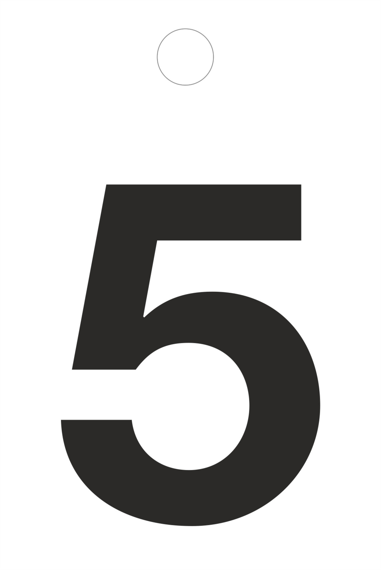 Klebeziffer 35mm schwarz