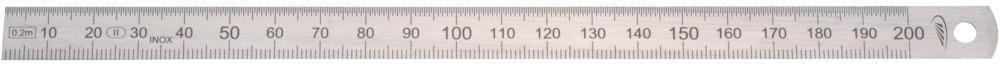 Biegsamer Stahlmaßstab 200x13x0,5mm 1/2 HP