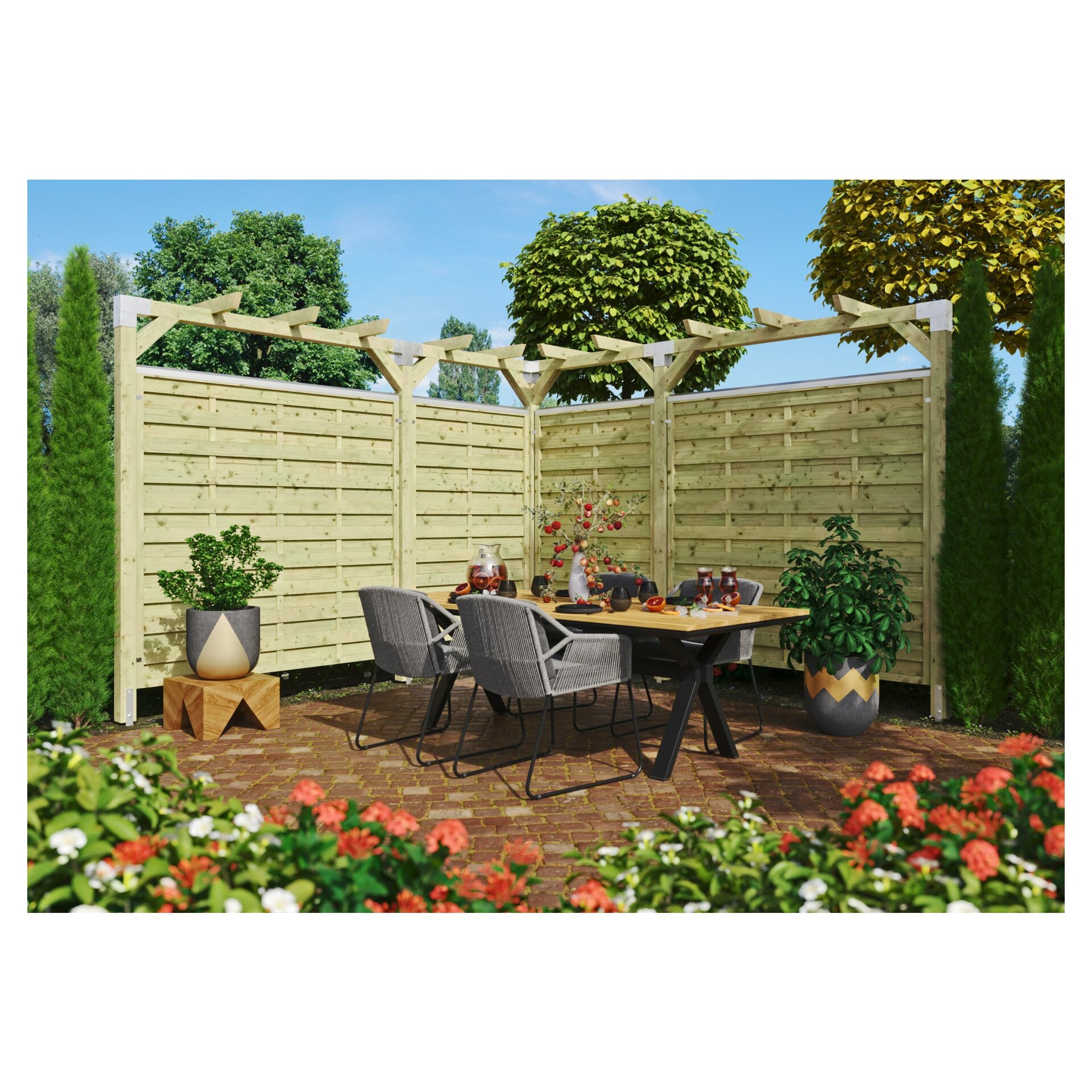 QUATRO-Steckverbinder Ecke zweifach, 20x20x20 cm