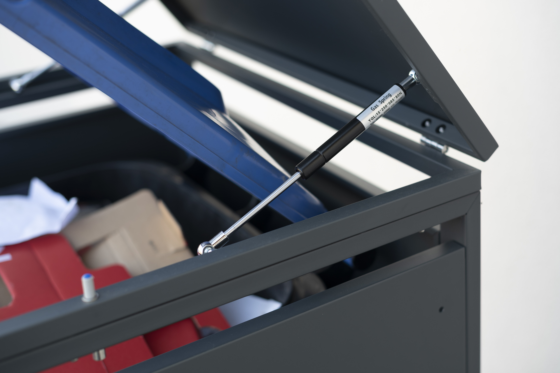 Mülltonnenbox mit Deckel, Anthrazit bei leitermann.de günstig kaufen Mülltonnenbox mit Deckel, Anthrazit