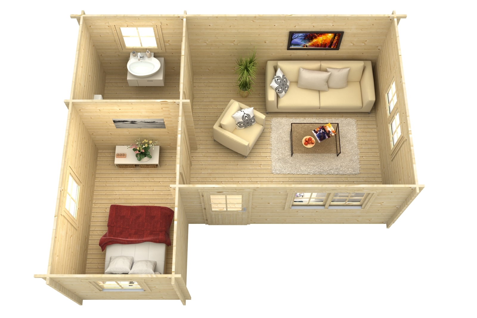 Freizeithaus Ontario 600x500cm bei leitermann.de günstig kaufen Freizeithaus Ontario 600x500cm