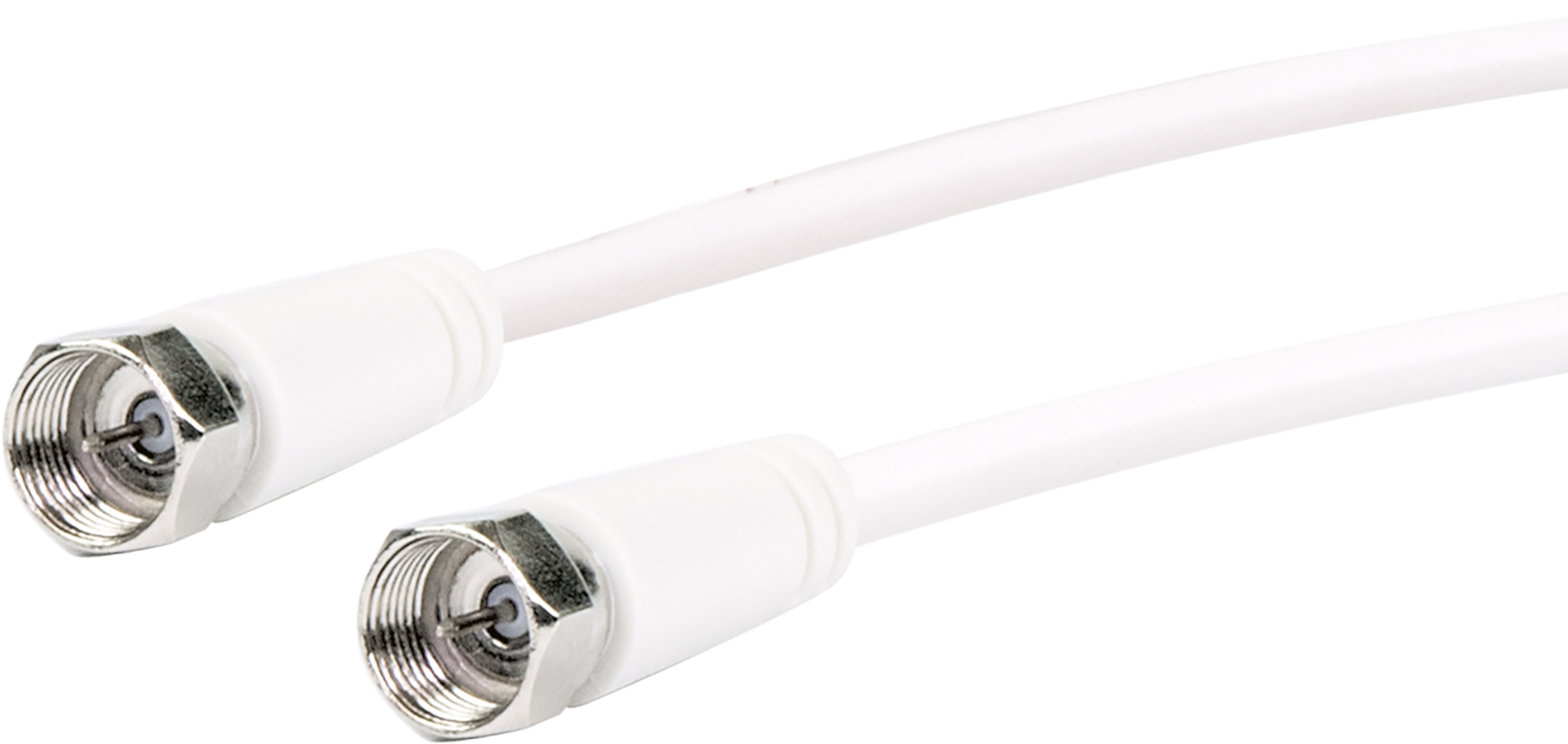 SAT-Anschlusskabel 3m weiß 2x F-Stecker