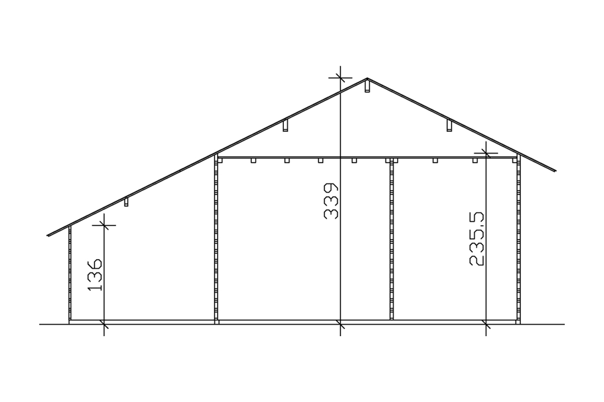 Gartenhaus Esbjerg 1, 45mm 380 x 520cm natur bei leitermann.de günstig kaufen Gartenhaus Esbjerg 1, 45mm 380 x 520cm natur