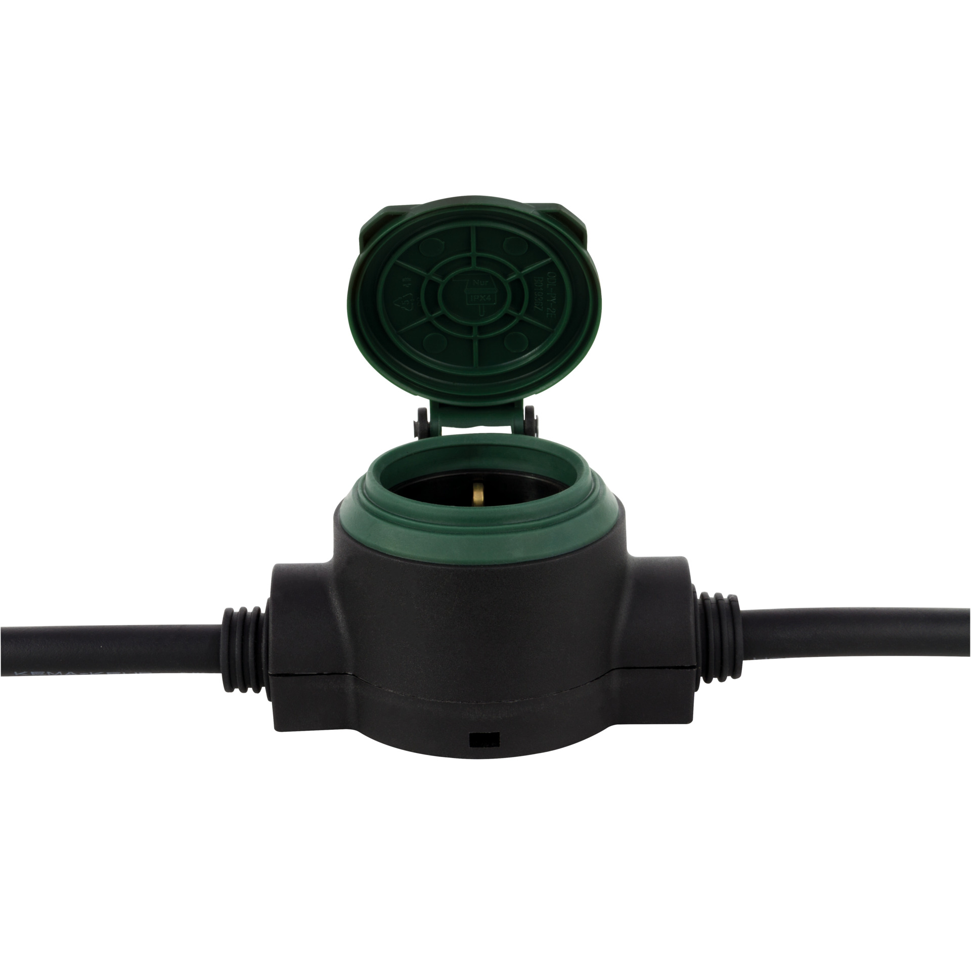 Verlängerung Supraflex IP44 3-fach, 10m, schwarz