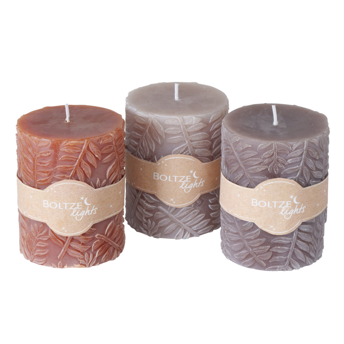 Stumpenkerze Theodora 3-fach sortiert bei leitermann.de günstig kaufen Stumpenkerze Theodora 3-fach sortiert