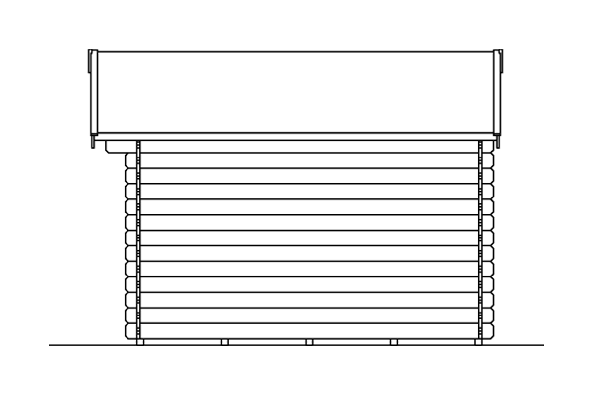 Gartenhaus Palma , mit Vordach natur