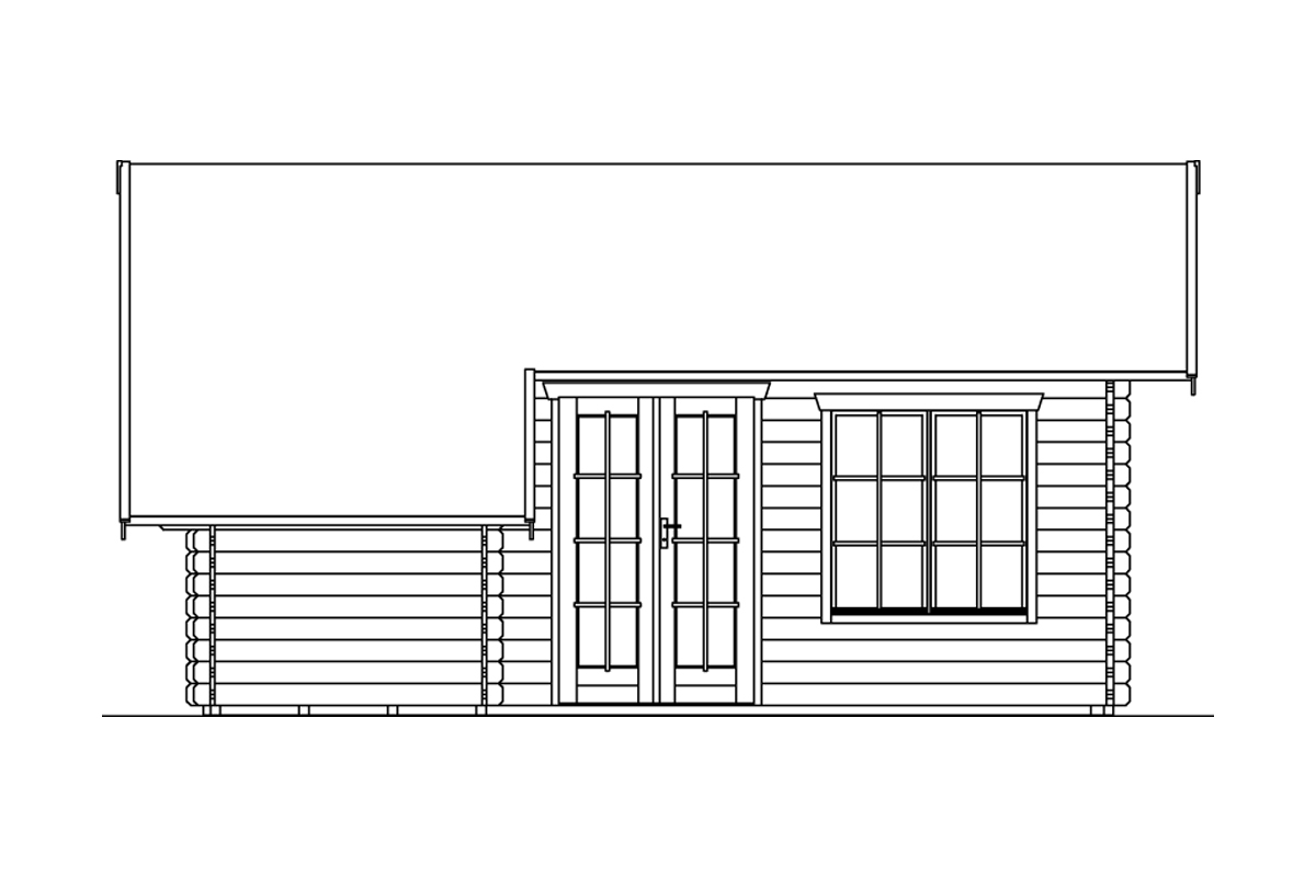 Gartenhaus Esbjerg 1, 45mm 380 x 520cm natur bei leitermann.de günstig kaufen Gartenhaus Esbjerg 1, 45mm 380 x 520cm natur