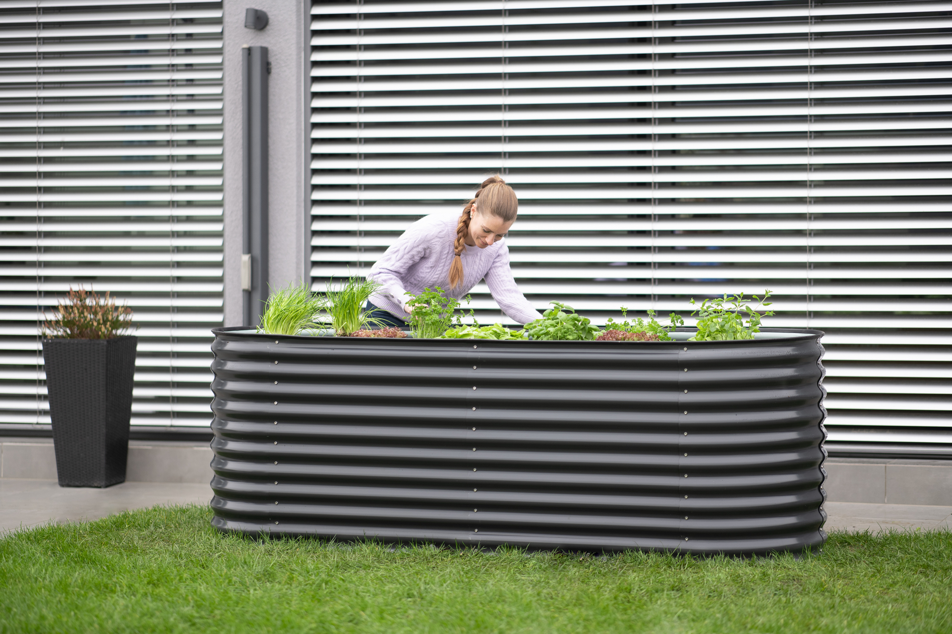 Metall Hochbeet Oval 240 cm 