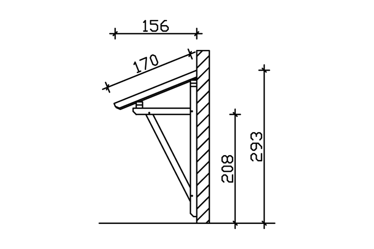 Vordach Potsdam 2 Pultdach