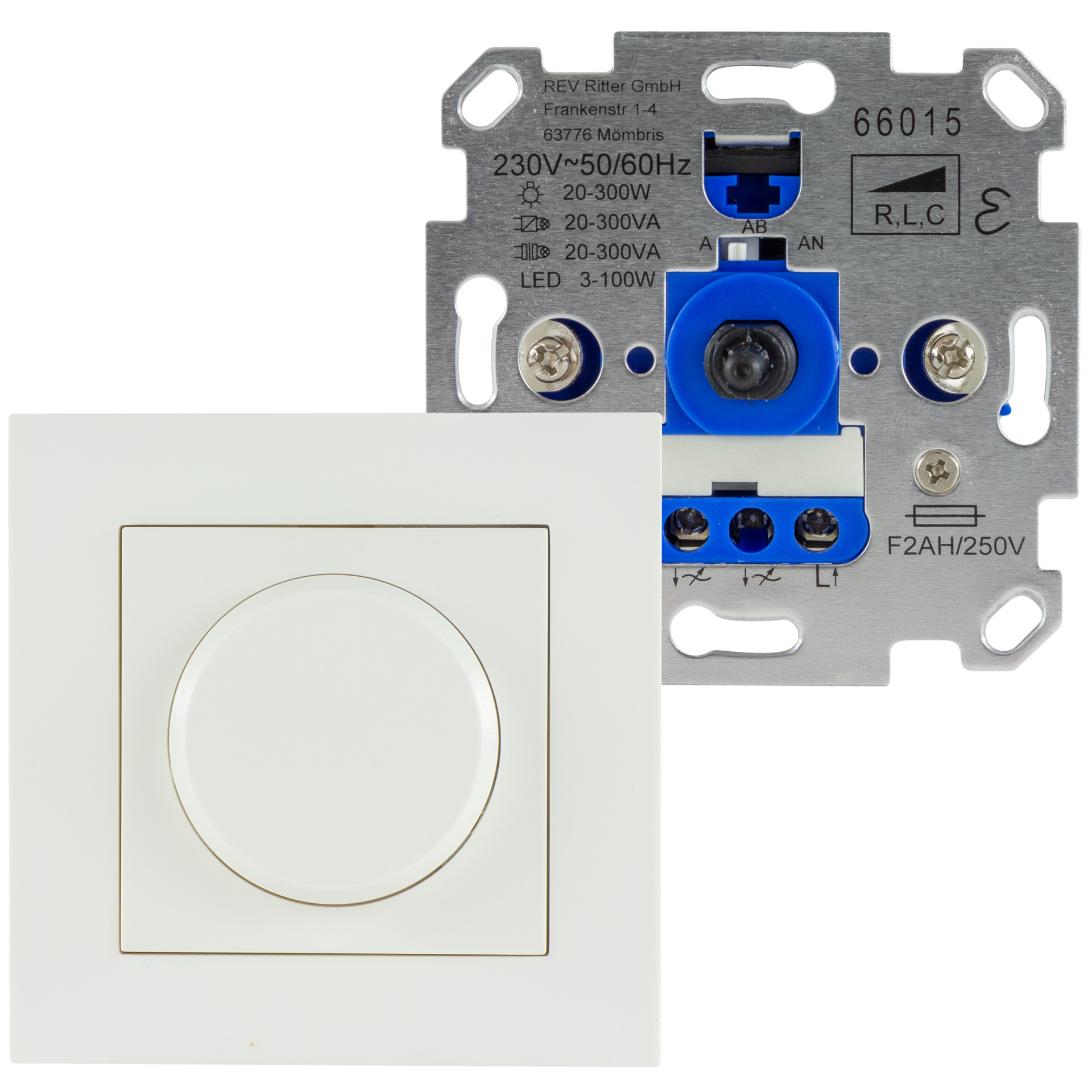 Dimmer Uni Komplettgerät UP weiß