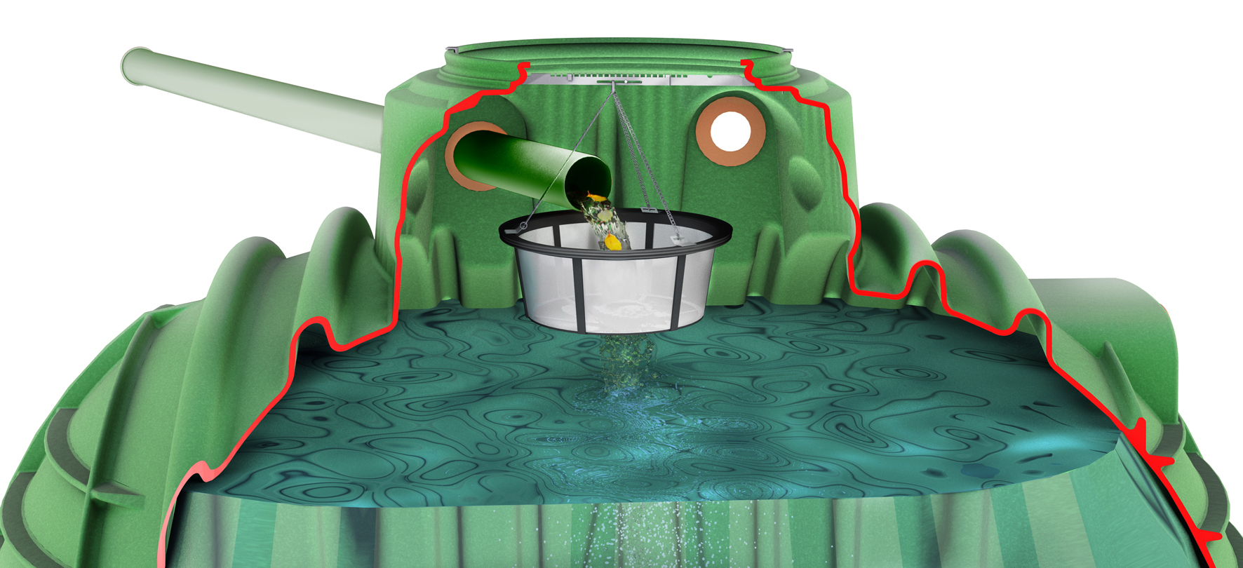 COLUMBUS-Erdtank 3700 L, grün