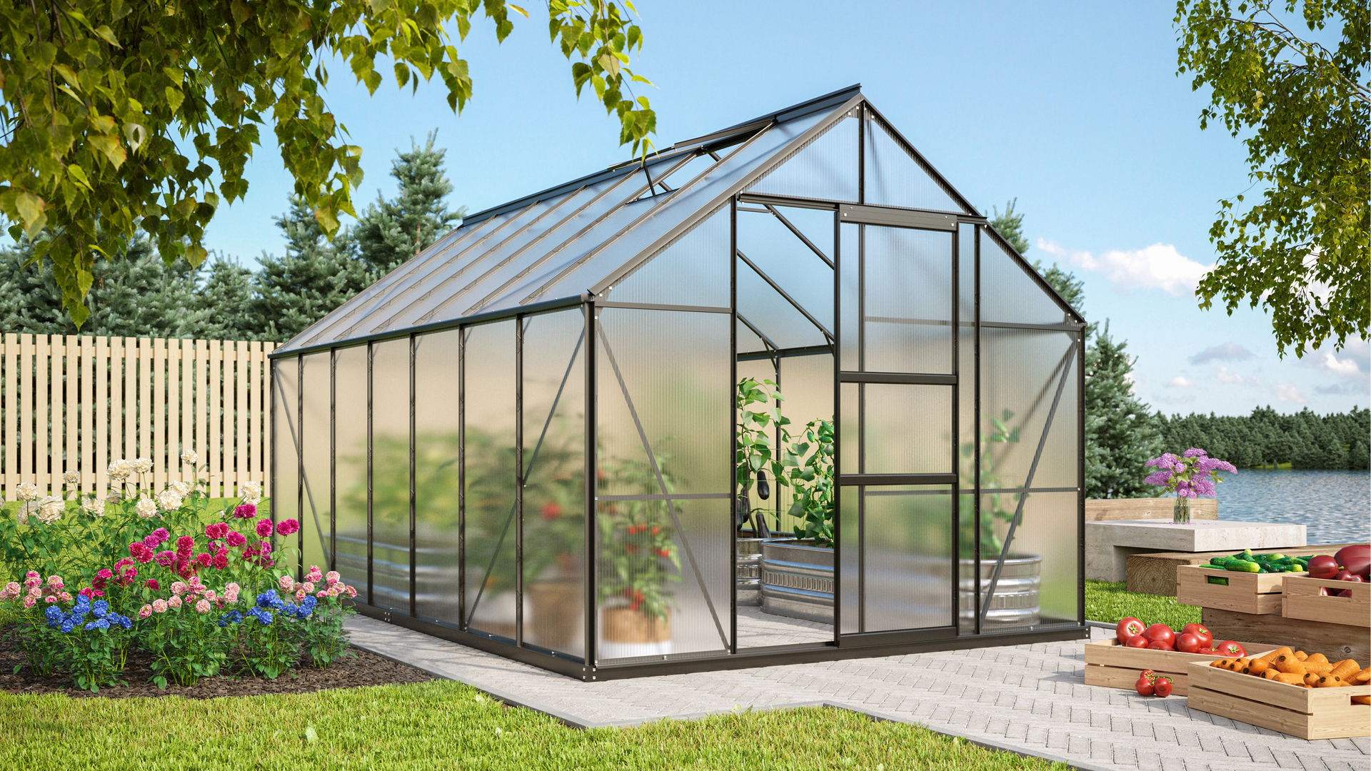 Gewächshaus Merkur 11500 bei leitermann.de günstig kaufen Gewächshaus Merkur 11500